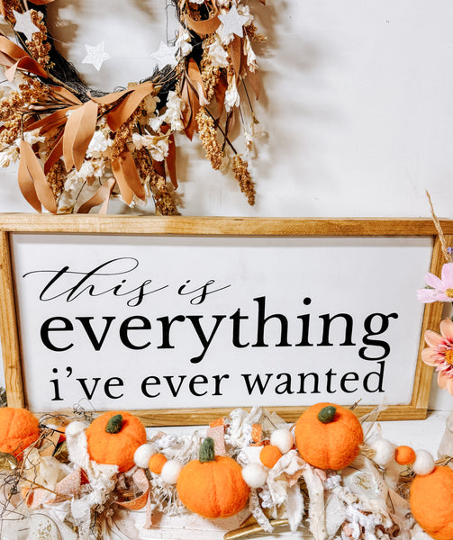Olivewood’s 12x24” framed wood sign.